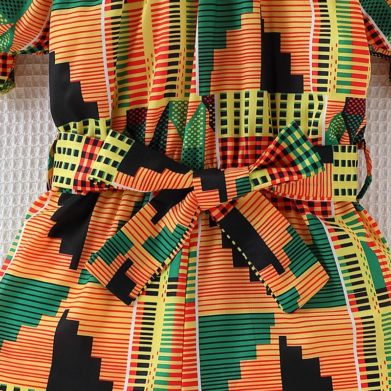 Combinaison africaine imprimée Boho Ankara, manches courtes, combishort d'été pour bébés filles, barboteuse traditionnelle, vêtements pour bébés en bas âge