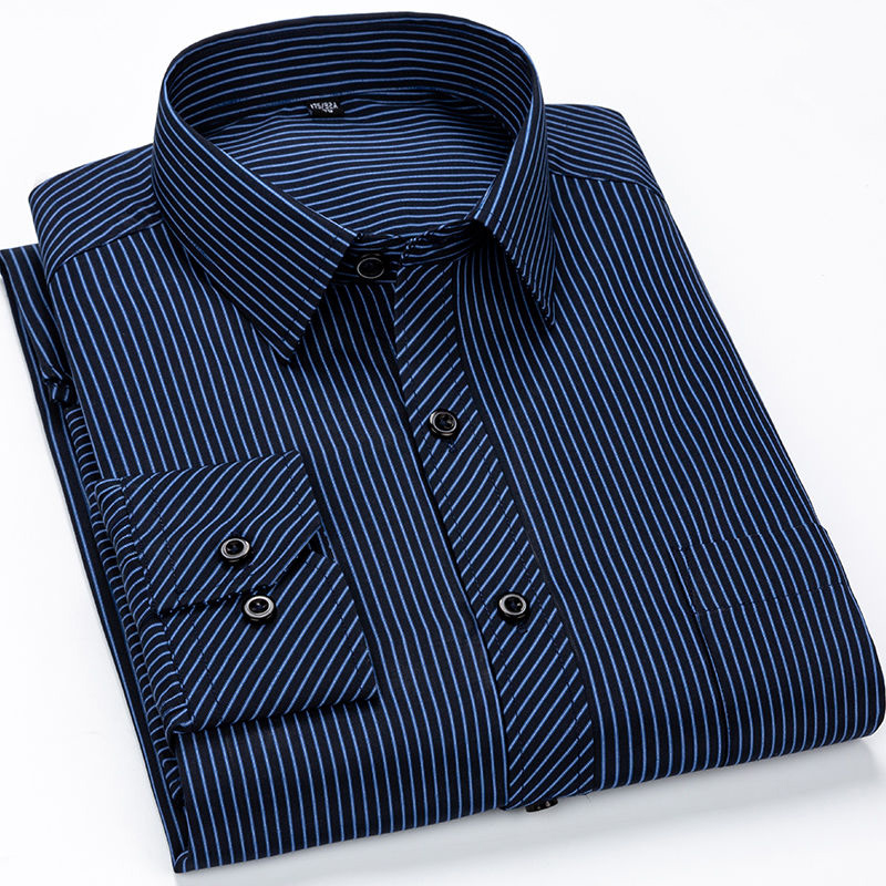 Chemise à manches longues pour hommes, surdimensionnée 9XL 8XL 48 47, décontractée, classique, à carreaux rayés, Slim Fit, boutons, chemises habillées sociales