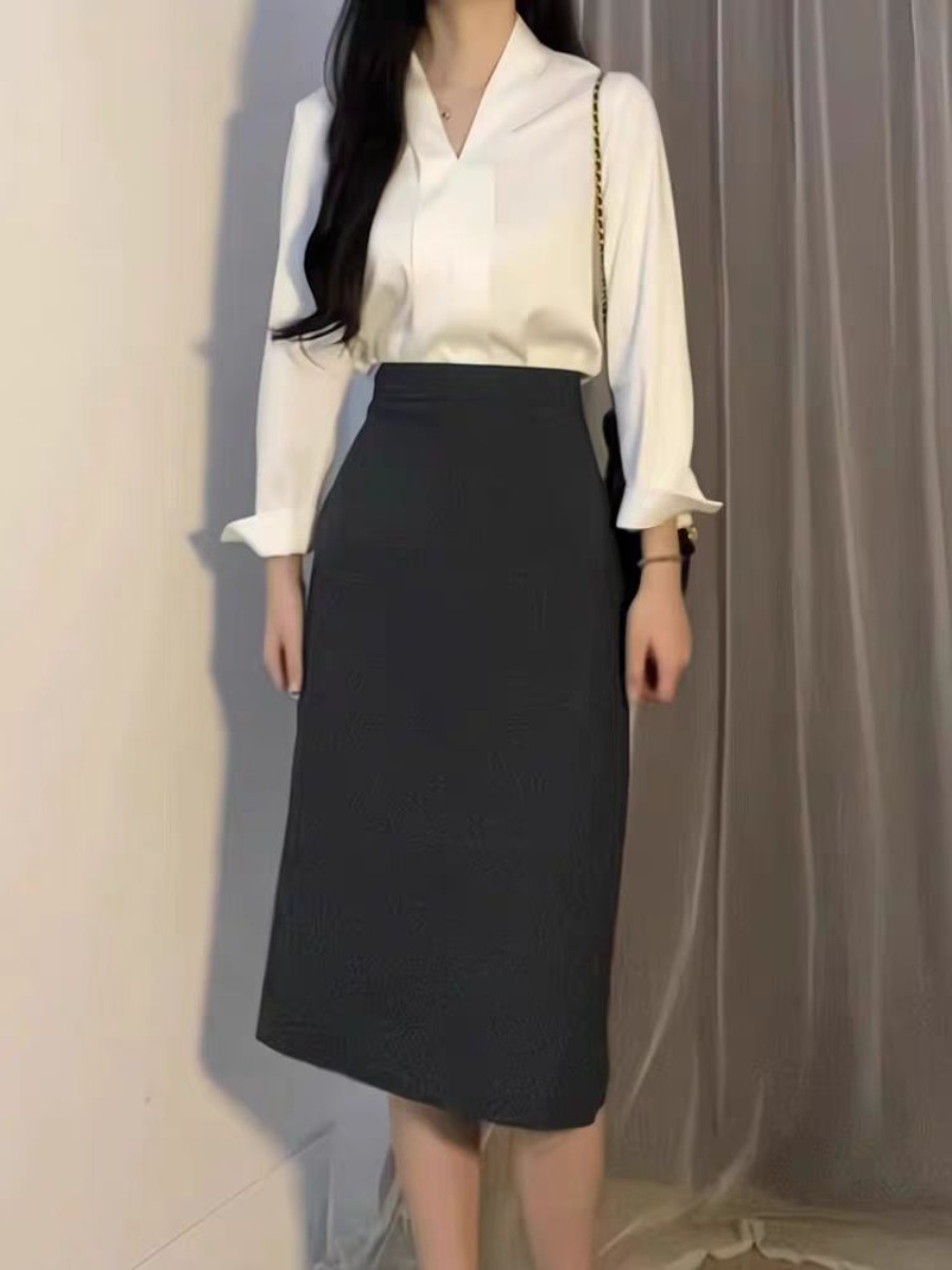 Manches longues bureau dames Blouse femmes chemises décontractées hauts printemps été mode femme OL pull Blouses en mousseline de soie Blusas