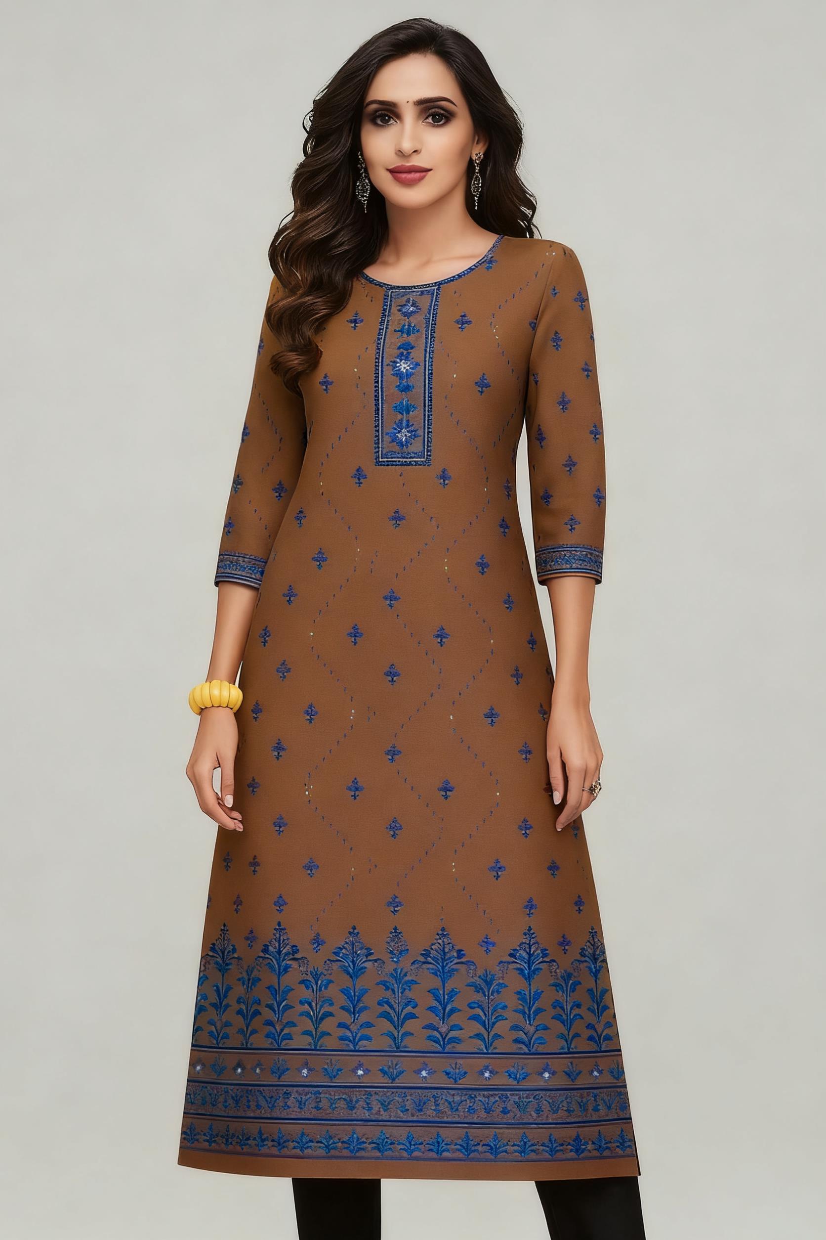 Musulman Kurtta tenue décontractée moyen-orient droit décontracté ethnique fente ourlet Mandarin paon Style National Caftan turc Abaya
