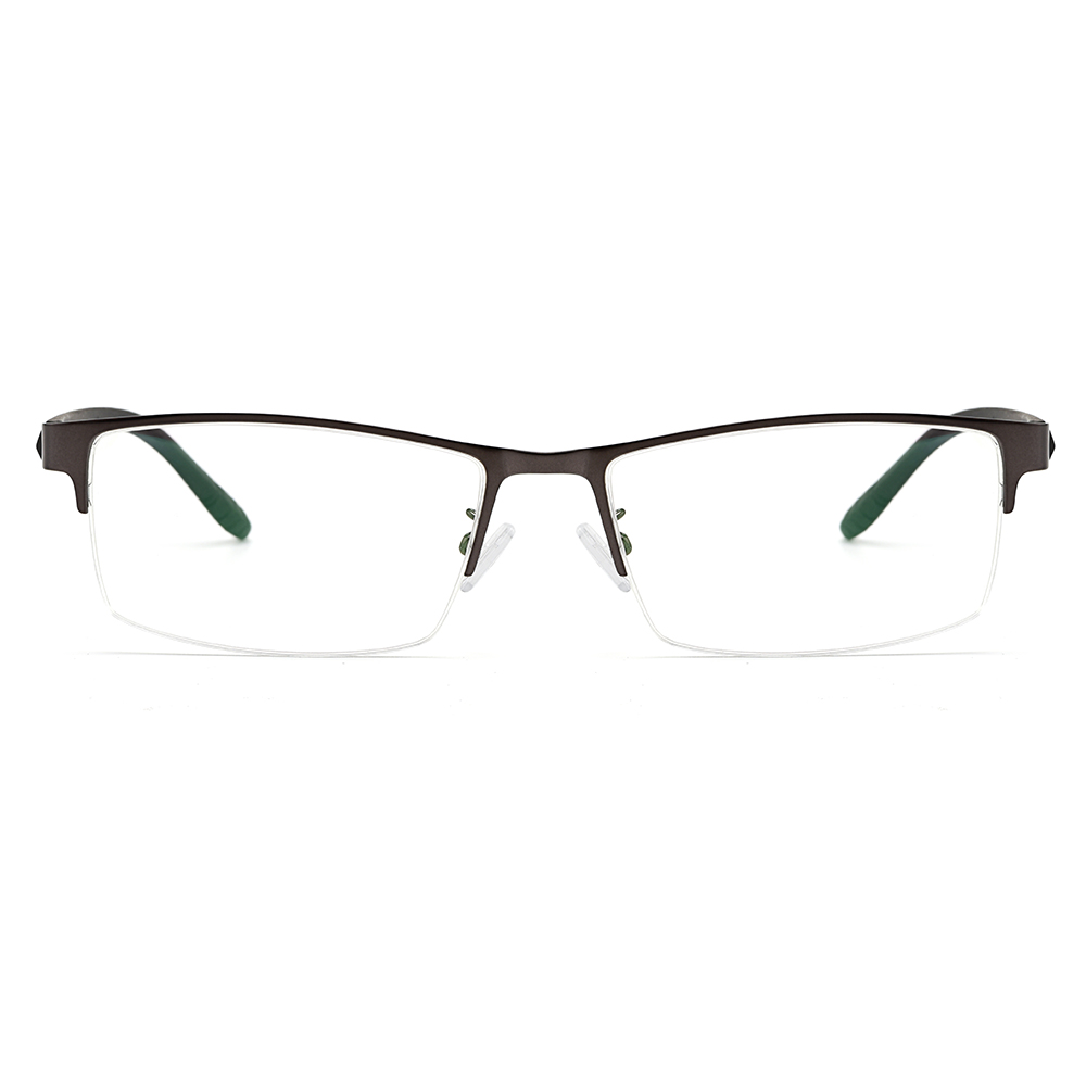 Hommes d'affaires Semi sans cadre en alliage de titane montures de lunettes grand visage adapté S61012 lunettes classiques pour hommes cadre optique