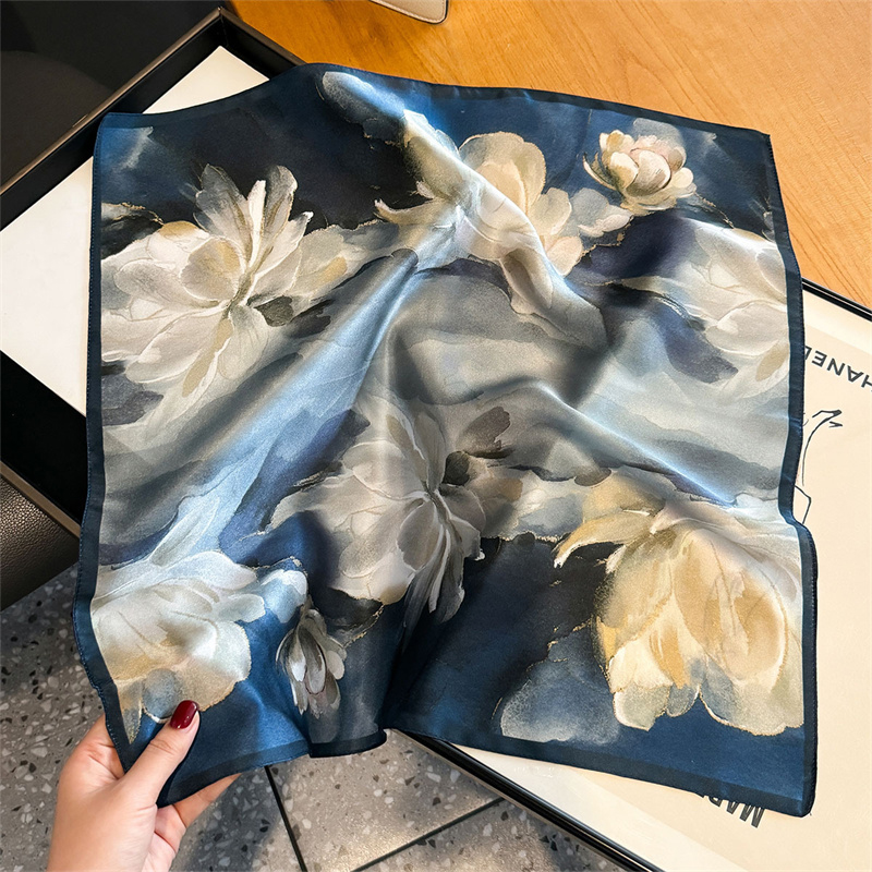 100% naturel soie mûrier écharpe femmes mode cou écharpes bureau dame cheveux Foulard foulard femme Bandana châle foulards