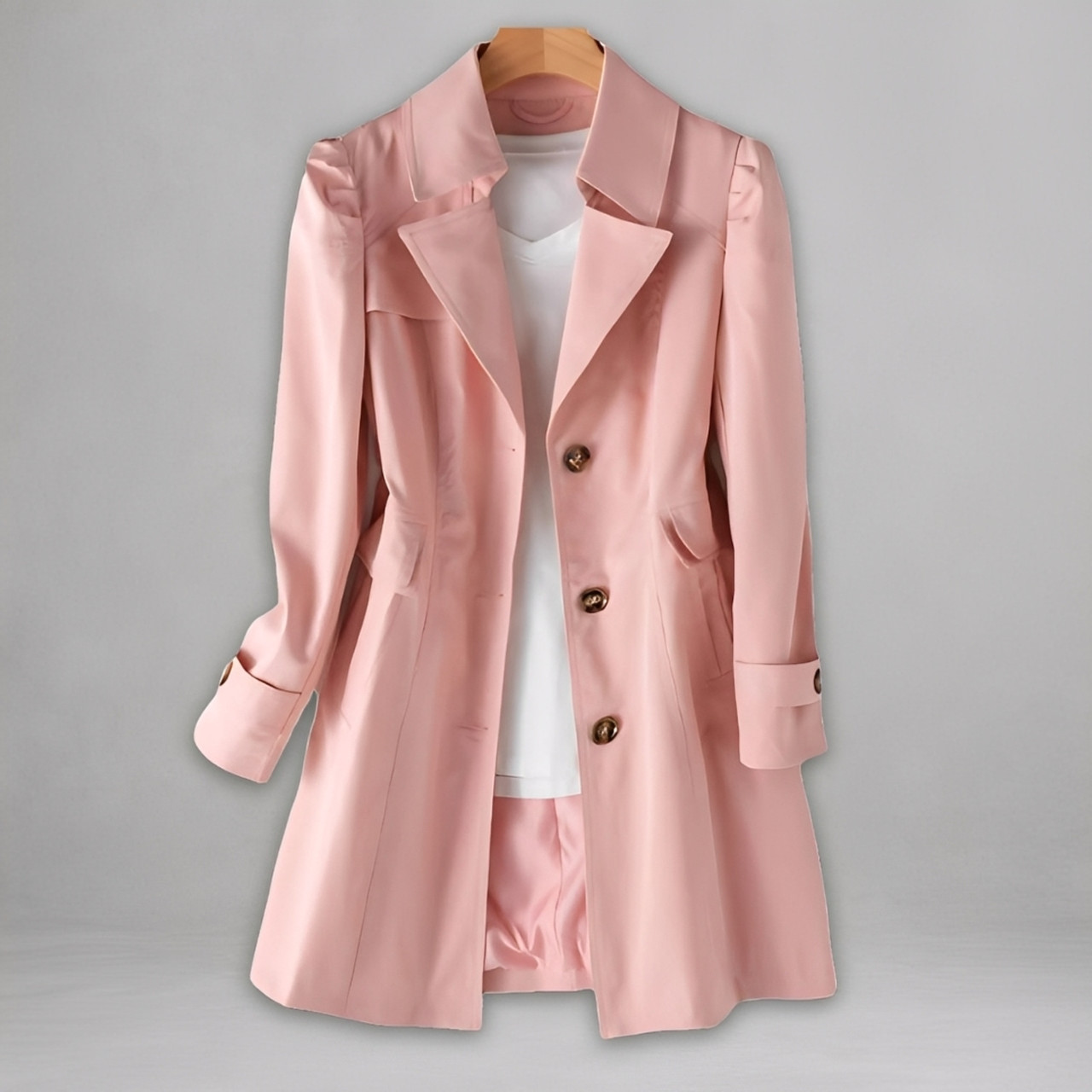 Manteau mi-long élégant à bouton unique pour femme, nouveau Style, coupe cintrée, Version coréenne, digne, petite taille, vêtements d'extérieur, printemps automne