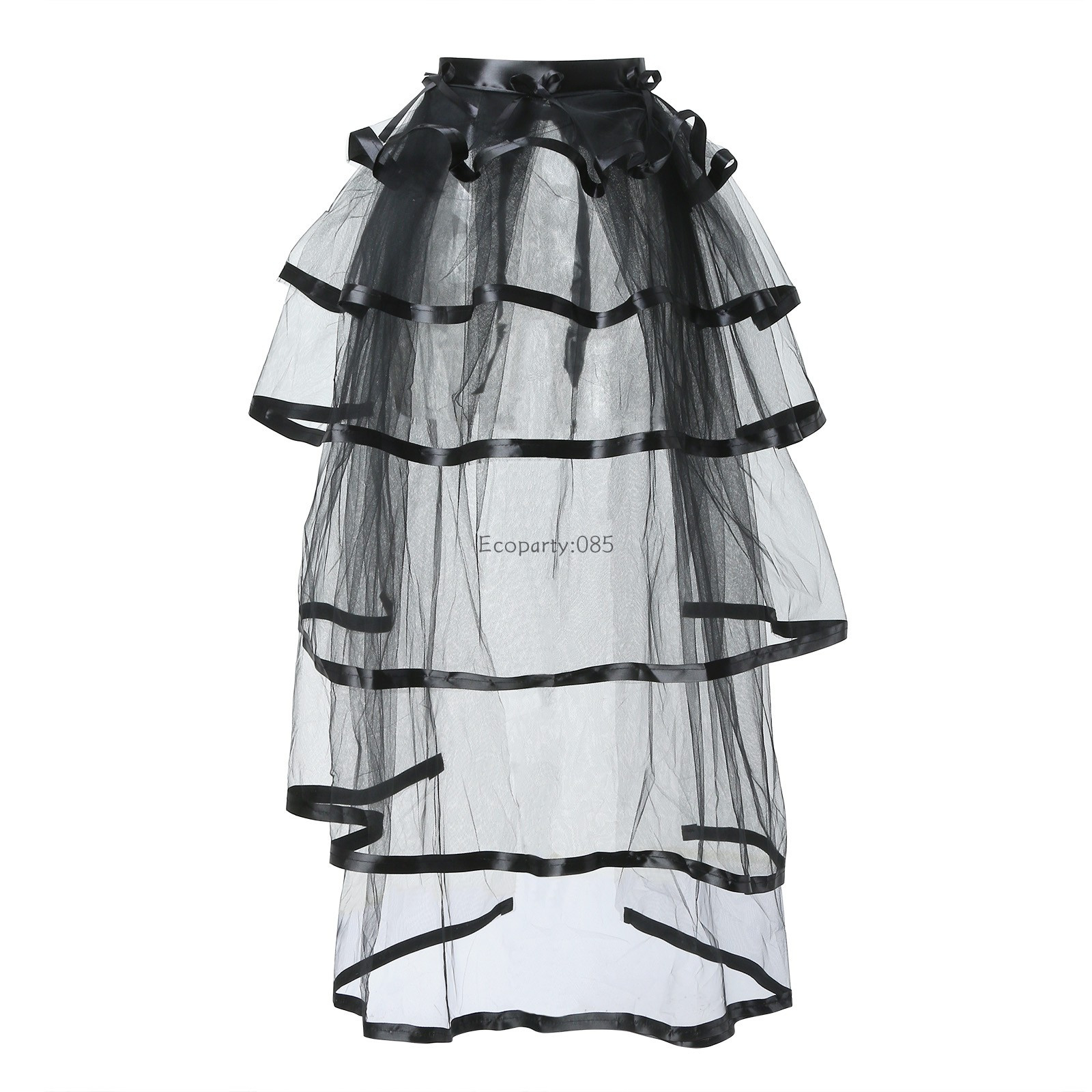 Jupe en tulle à volants pour femmes, demi-jupe, maille, gothique, steampunk, victorien, fête, rockabilly, tutu, jupes à plusieurs niveaux, 2024
