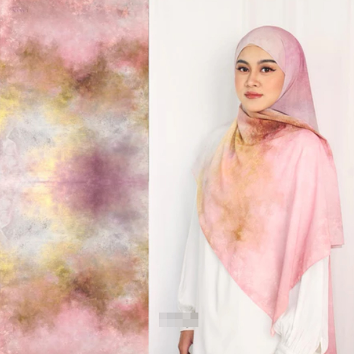 Nouvelle aquarelle imprimé rayonne Modal musulman Hijab écharpe pour femmes Ombre impression Foulard châle enveloppement femme Turban Foulard Bandana