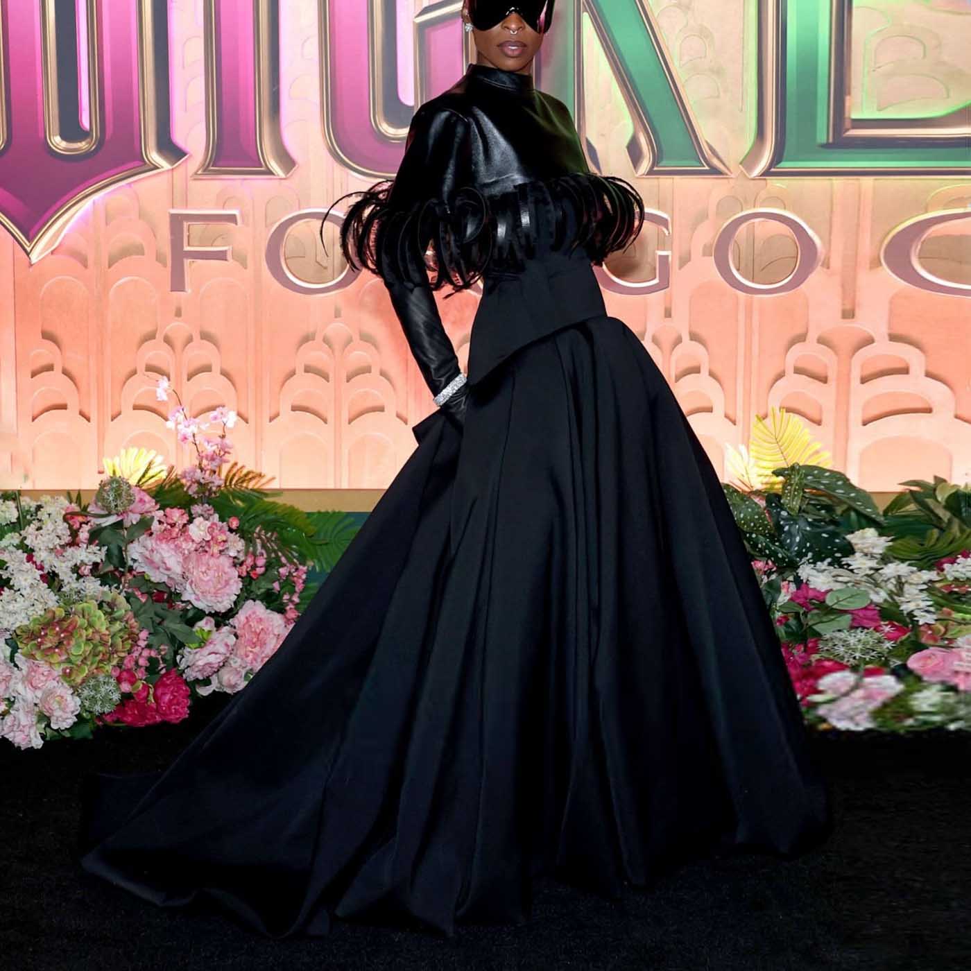 Nouveauté jupe en taffetas noir taille haute volants jupe de bal avec poches femmes longues jupes de soirée robe formelle personnalisée