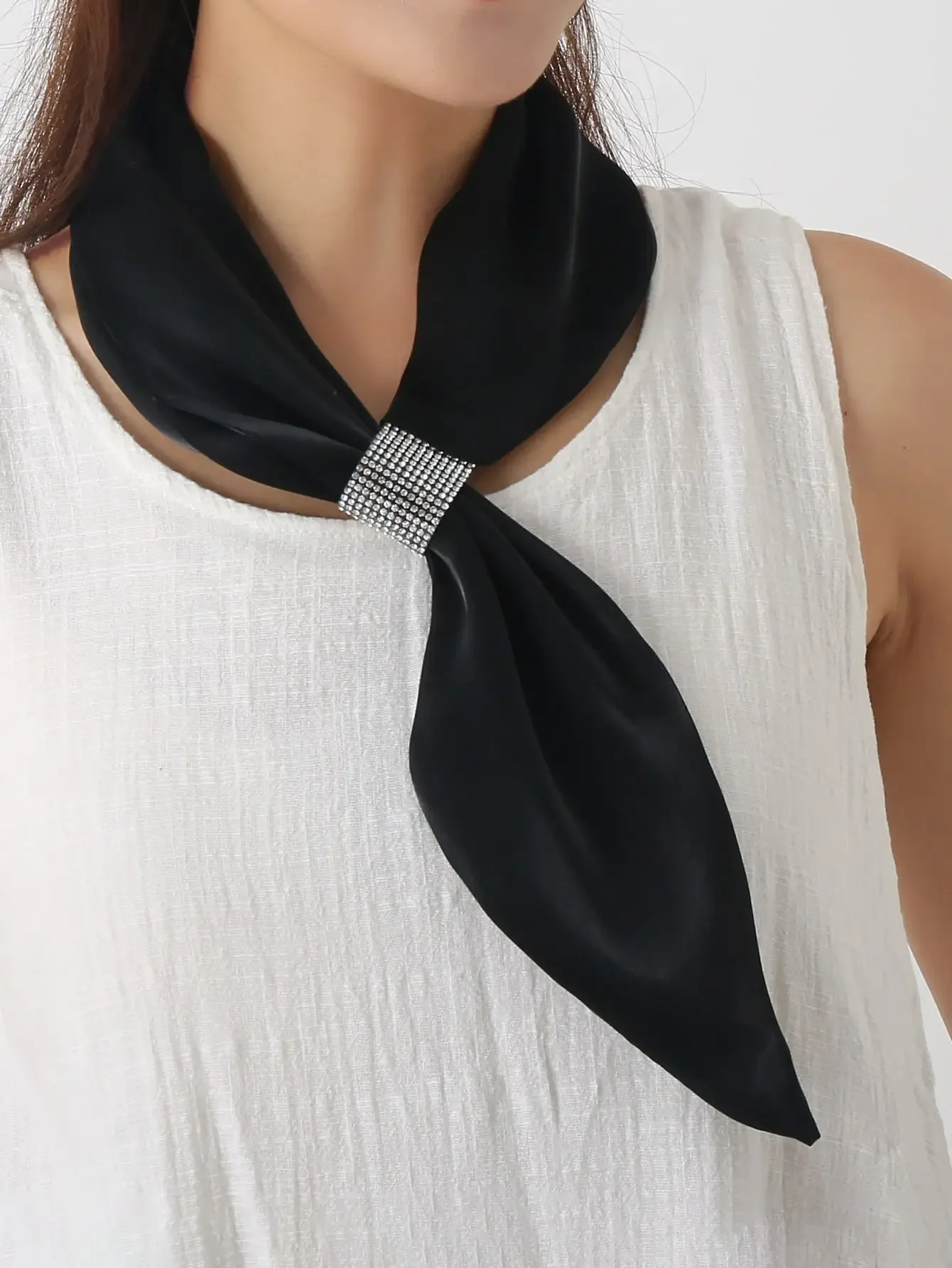 Écharpe décorative en strass, 1 pièce, idéale pour sortir et habiller votre look, Bandana élégant, bandeau pour cheveux, bandeau