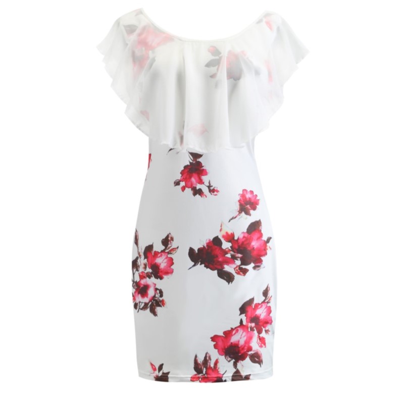 Robes pour femmes Style d'été 2025 nouveau élégant impression florale épissage robes Sexy décontracté bureau dame robe femme vêtements