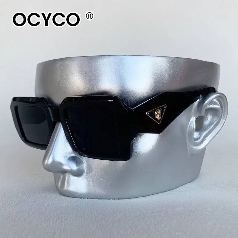 Lunettes de soleil carrées de marque de luxe pour hommes et femmes, mode extérieure, protection UV, Vintage, tête de léopard, Design