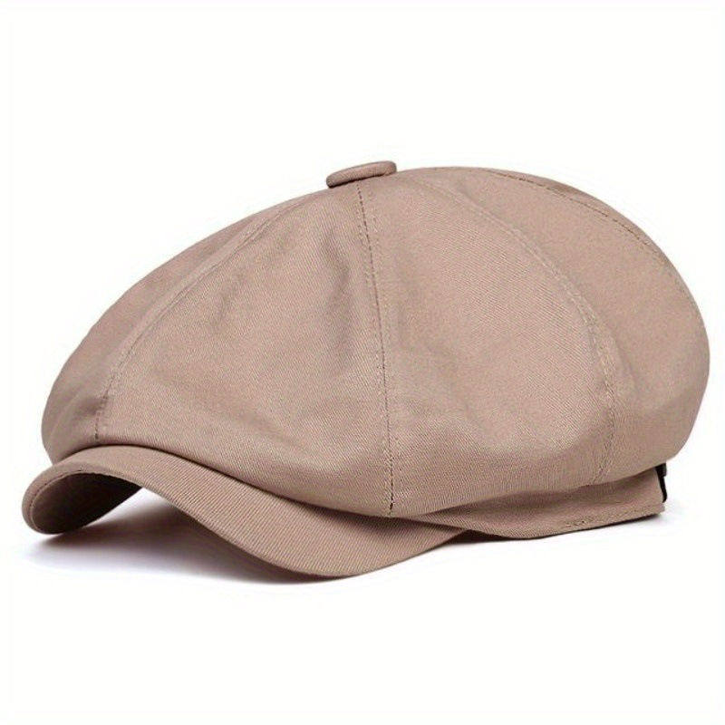 Casquette Gavroche Homme en Coton Sergé, Chapeau 8 Panneaux, Casquette Baker, Casquette Rétro Gatsby, Casquette Décontractée de Marque, Béret pour Homme, Gorras Hombre