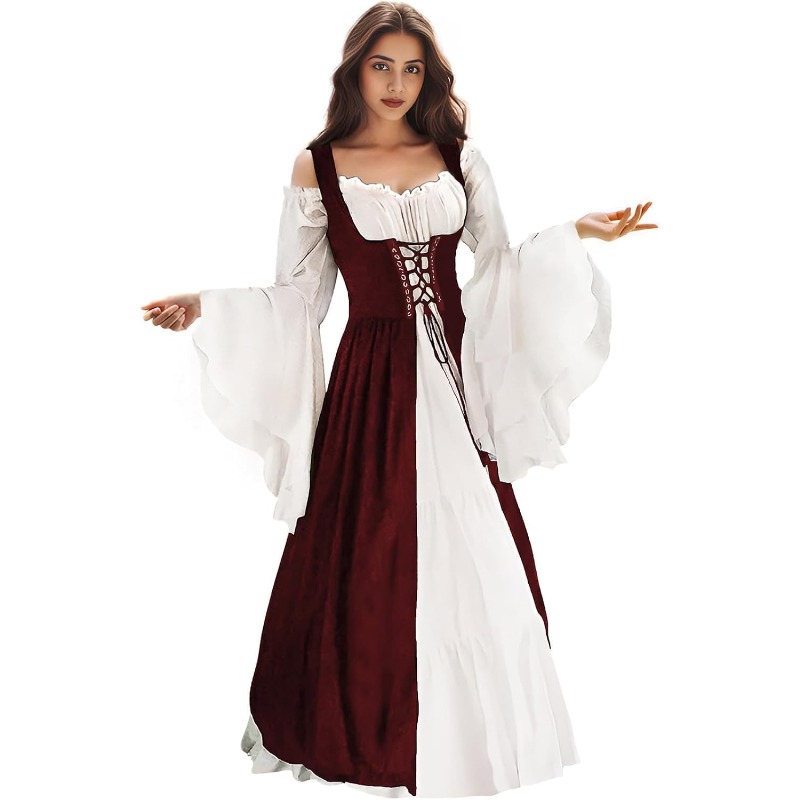 Robe médiévale pour femmes, Costume Ren Faire, tenue Renaissance, Costume d'halloween pour femmes