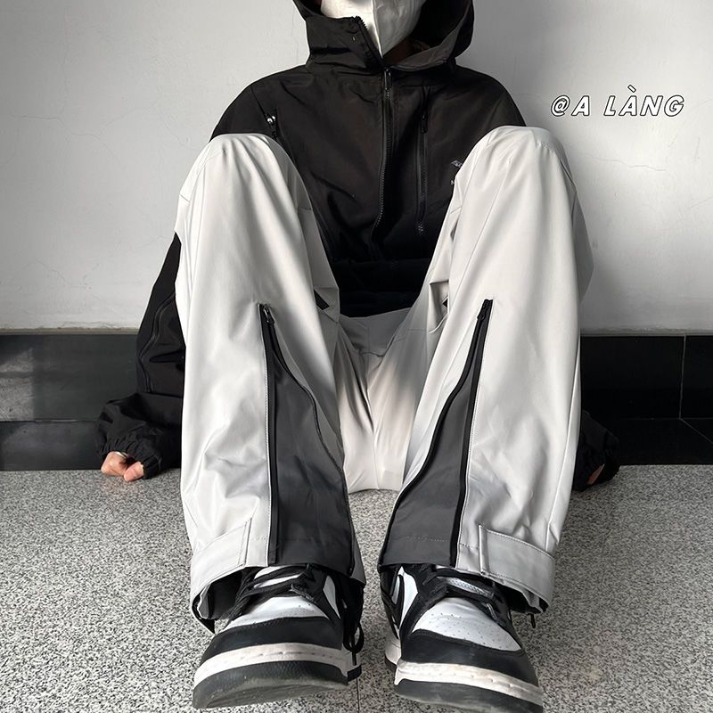 Nouvelle Collection Automne 2026 – Pantalon Homme Coréen Tendance, Style Sportif Intelligente, Chic, Hipster, Street Punk, Créatif, Décontracté, Couleur Unie, Coupe Ample