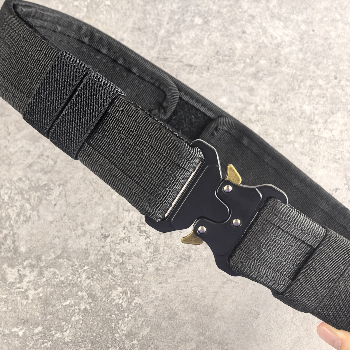 Ceinture tactique 1,5 pouce avec boucle, ceinture homme pour activités de plein air, ceinture de combat CS