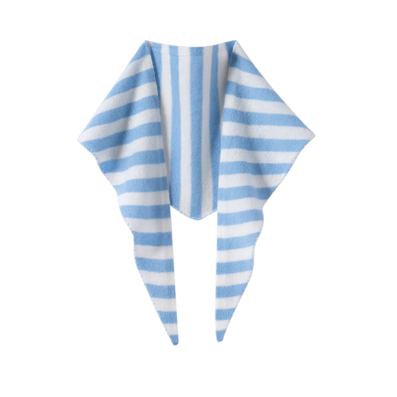Nouveau châle Triangle automne hiver foulard tricoté rayé écharpe multifonctionnel décoratif chaud 100% cachemire cou écharpe