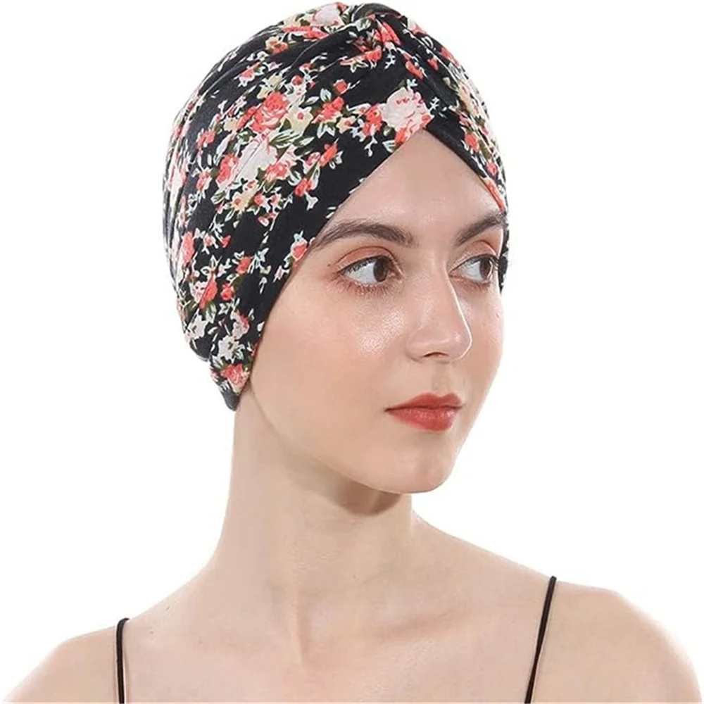 Turban Imprimé Floral Léopard pour Femme, Écharpe de Sauna Musulmane, Casquette Indienne, Enveloppe la Tête, Bandanas, Accessoires pour Cheveux