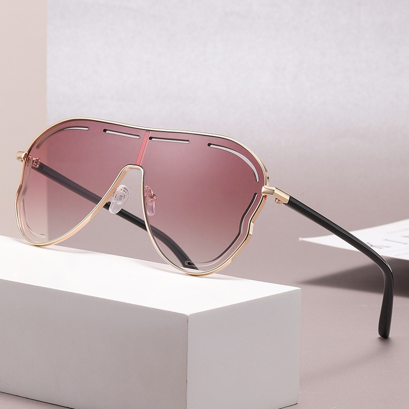 Lunettes de soleil à monture large en alliage pour hommes et femmes, de haute qualité, nouvelle mode, marque de créateur, rétro, UV400, lunettes d'extérieur