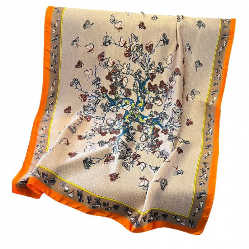 Écharpe longue en satin vintage pour femmes 180×90cm, châle surdimensionné, protection solaire, étole légère, idéale pour le bureau, les voyages, les tenues de soirée.