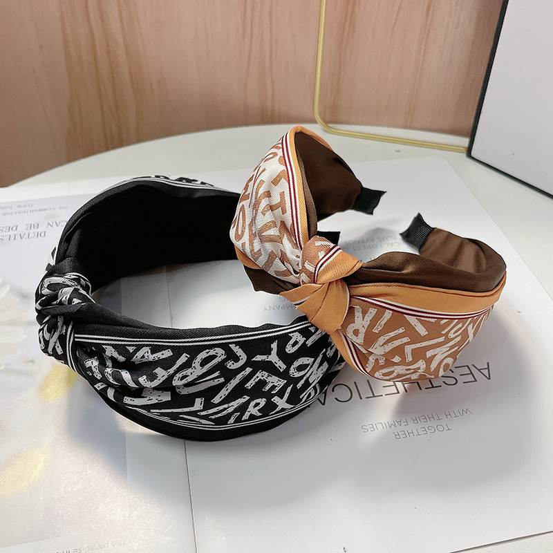 Bandeau à nœud central pour femme, large côté, fleur de lettre, bandeau de sauna, turban décontracté, accessoires pour cheveux de voyage, nouvelle mode