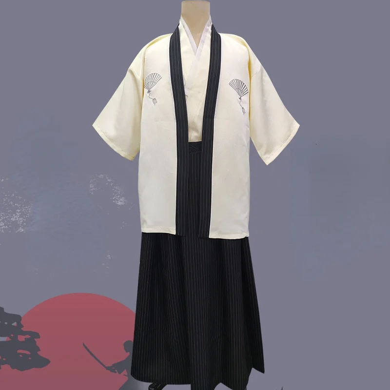 Kimono japonais pour homme, Yukata traditionnel, tenue vintage pour homme, costumes de danse de scène, vêtements de samouraï, vêtements asiatiques