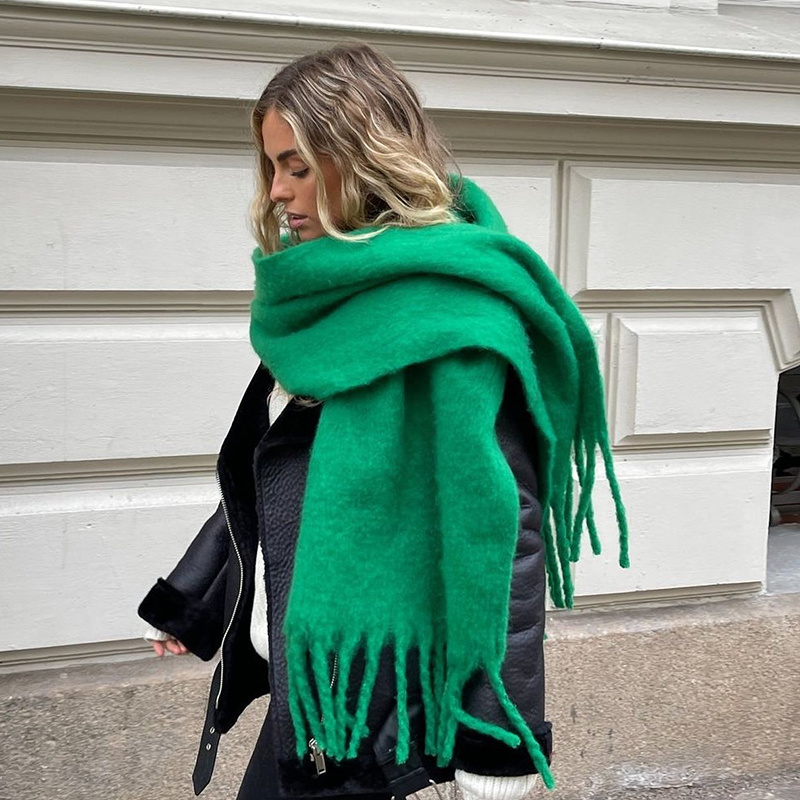 Écharpe à carreaux de couleurs arc-en-ciel pour femmes, Design de mode, marque de luxe, épaisse et chaude, avec pompon, châles en cachemire, 2023