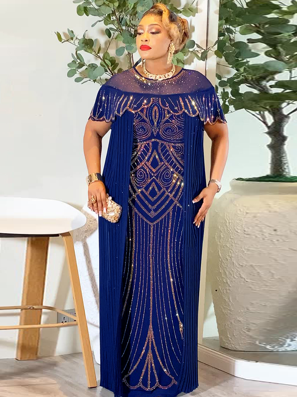 Robes de soirée pour femmes, style Dashiki africain, longues, ornées de diamants, 2026, Kaftan Abayas musulmanes de Dubaï, pour anniversaire, mariage, vêtements féminins