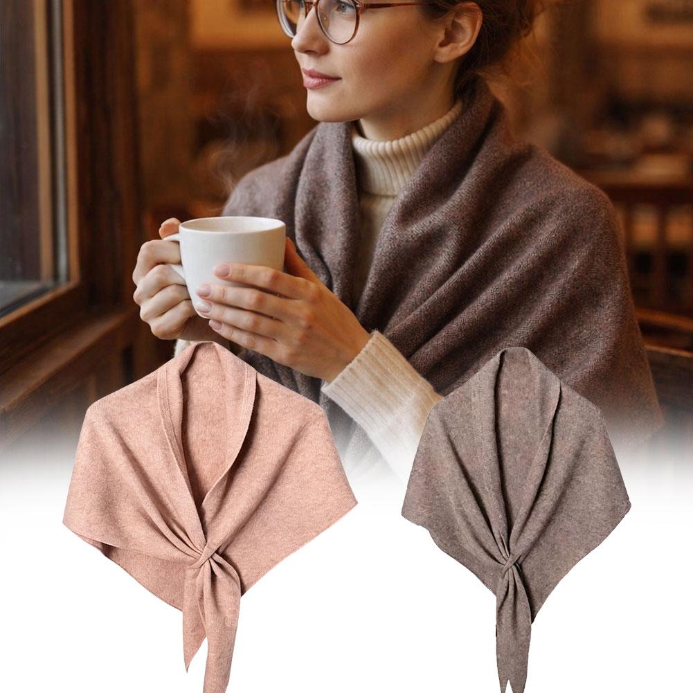 Nouveau châle écharpe triangulaire tendance pour femme, en mélange de laine, épais et chaud, idéal comme écharpe d'épaule, cadeau d'hiver de haute qualité.