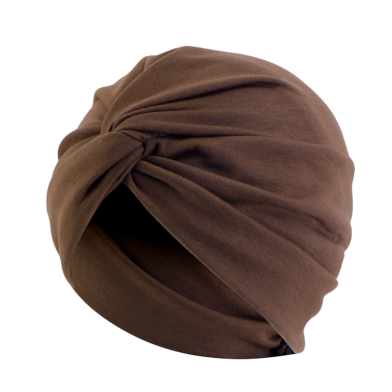 Twist Cross Turban femmes Hijab casquettes couleur unie musulman inde HIjab dames perte de cheveux chimio casquette chapeaux Bandanas cheveux accessoires