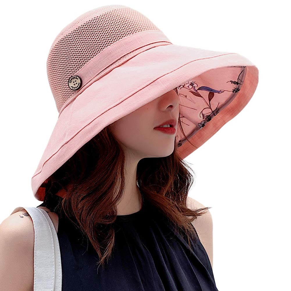 Chapeaux de soleil en maille pour femmes, plage d'été, UV UPF, large mentonnière, grand avant-toit, pliable, Portable, pare-soleil, chapeau de pêcheur