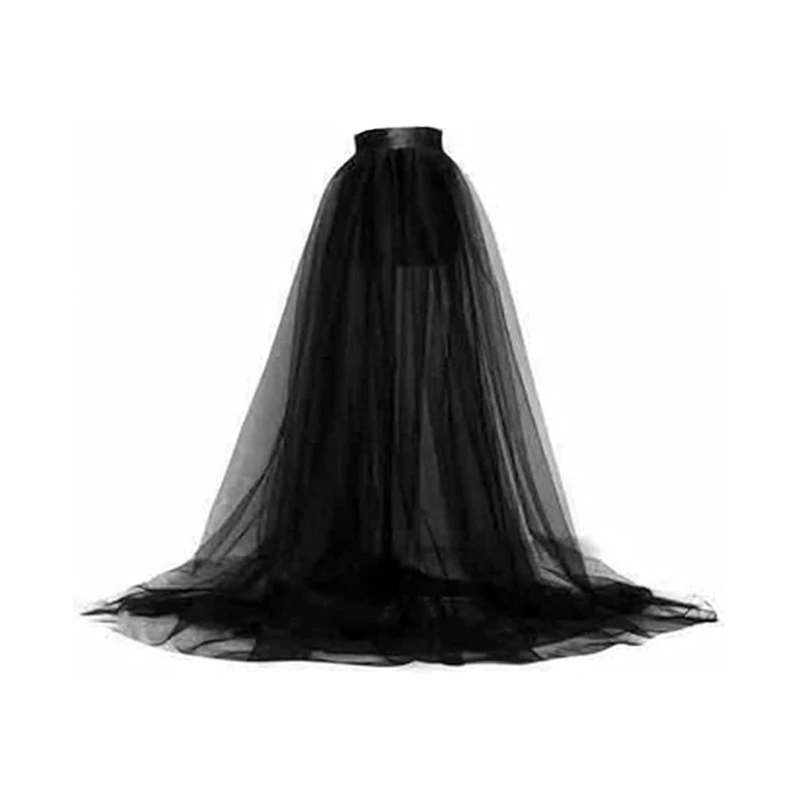 Femmes Punk jupe gothique Tulle jupe longue jupe robe bal jupes fête