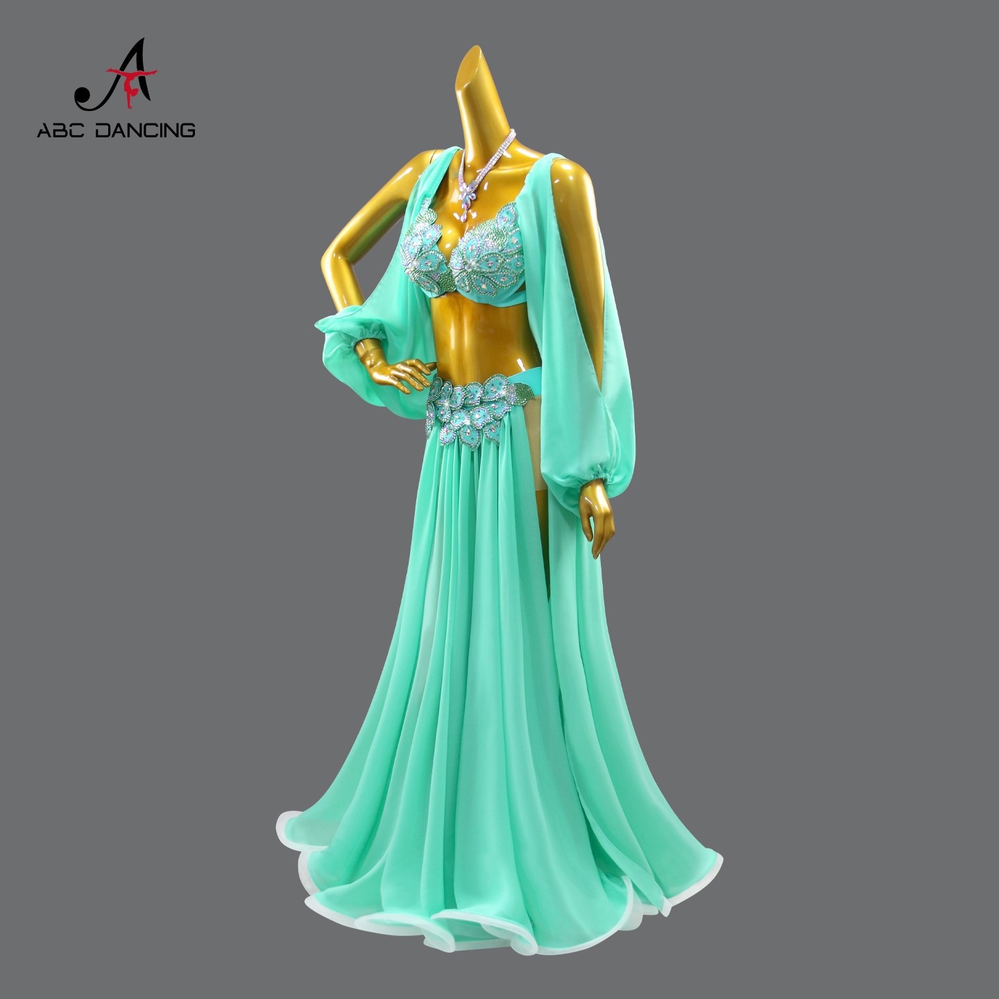 Tenue de Danse Orientale pour Femmes, Costume de Danse du Ventre, Vêtements d'Entraînement, Robe de Scène pour Filles, Robe de Bal