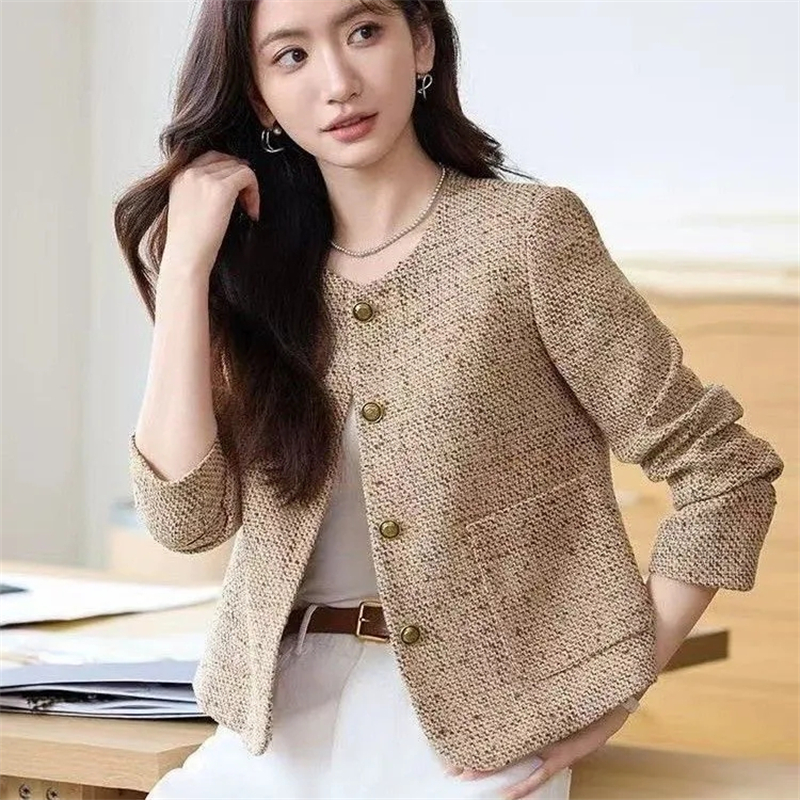 Nouvelle veste femme 2025 printemps automne élégant Version coréenne femme manteau Design sens tempérament à manches longues dames manteau