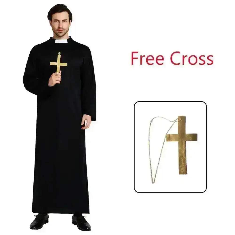 Costumes de Pâques, de Purim et d'Halloween pour adultes, costumes de père, de prêtre, d'évêque, costumes de pasteur chrétien, costumes de clergé, costumes de cosplay pour fêtes