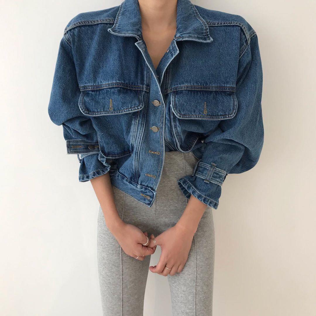 Manteaux vestes femmes haut 2022 Sexy manches longues bouffantes Y2k vêtements recadrée veste Streetwear femmes chemise en jean