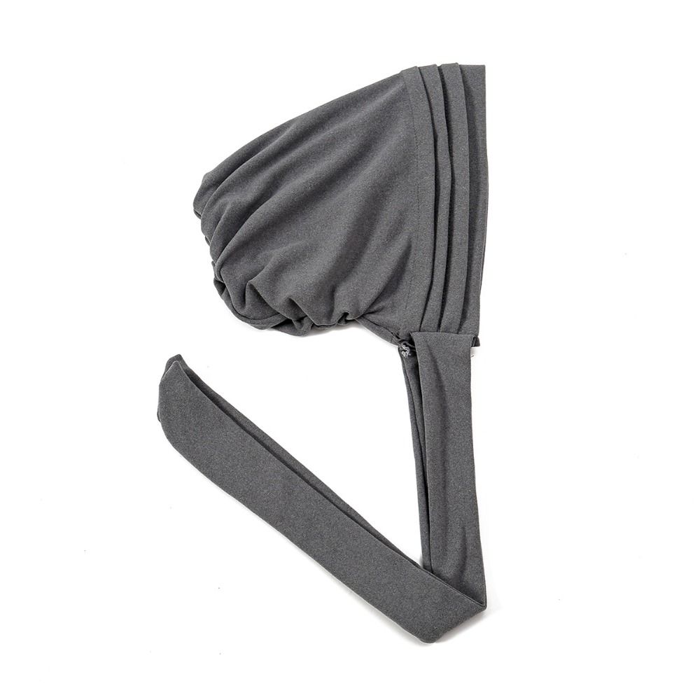 Nouveau Bonnet Hijab Pré-Noué pour Femmes Musulmanes, Turban à Volants Couleur Unie, Bonnet Chimio en Daim, Foulard Islamique pour la Tête (pour femmes atteintes de cancer)