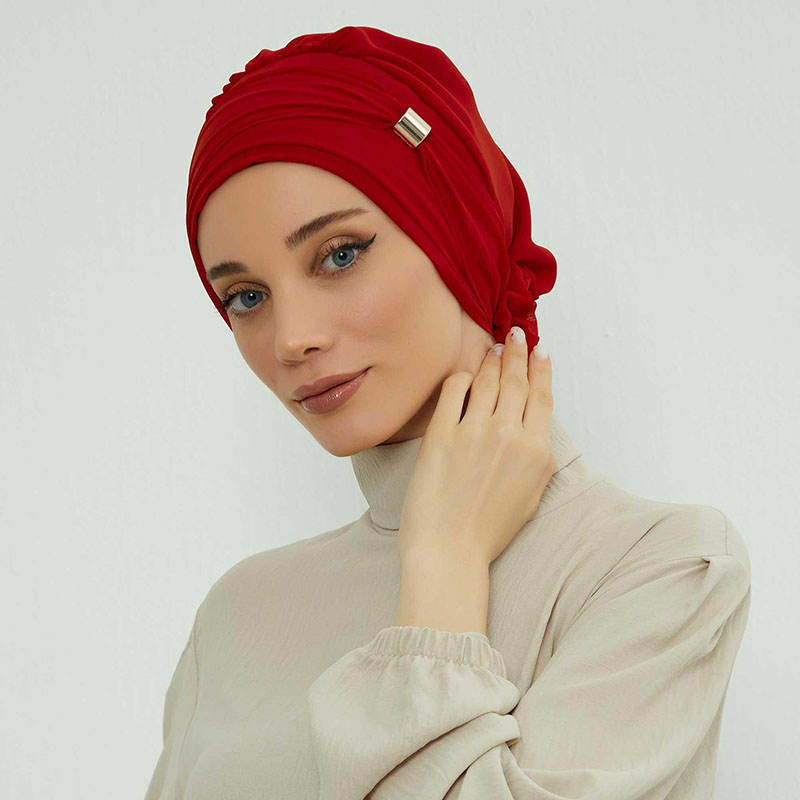 Turban instantané musulman uni pour femme, casquettes Hijabs intérieures, bonnet Bandana islamique, chapeaux indiens, enveloppement de sauna féminin, fleur