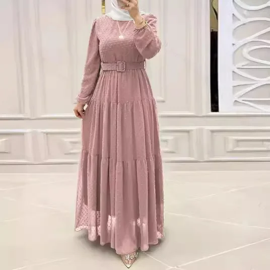 Abaya-Robe longue pour femmes musulmanes modestes, ceintures, Jalabiya, Eid, Ramadan, Maroc, Dubaï, Kaftan saoudien, Islam, Abayas arabes éducatifs