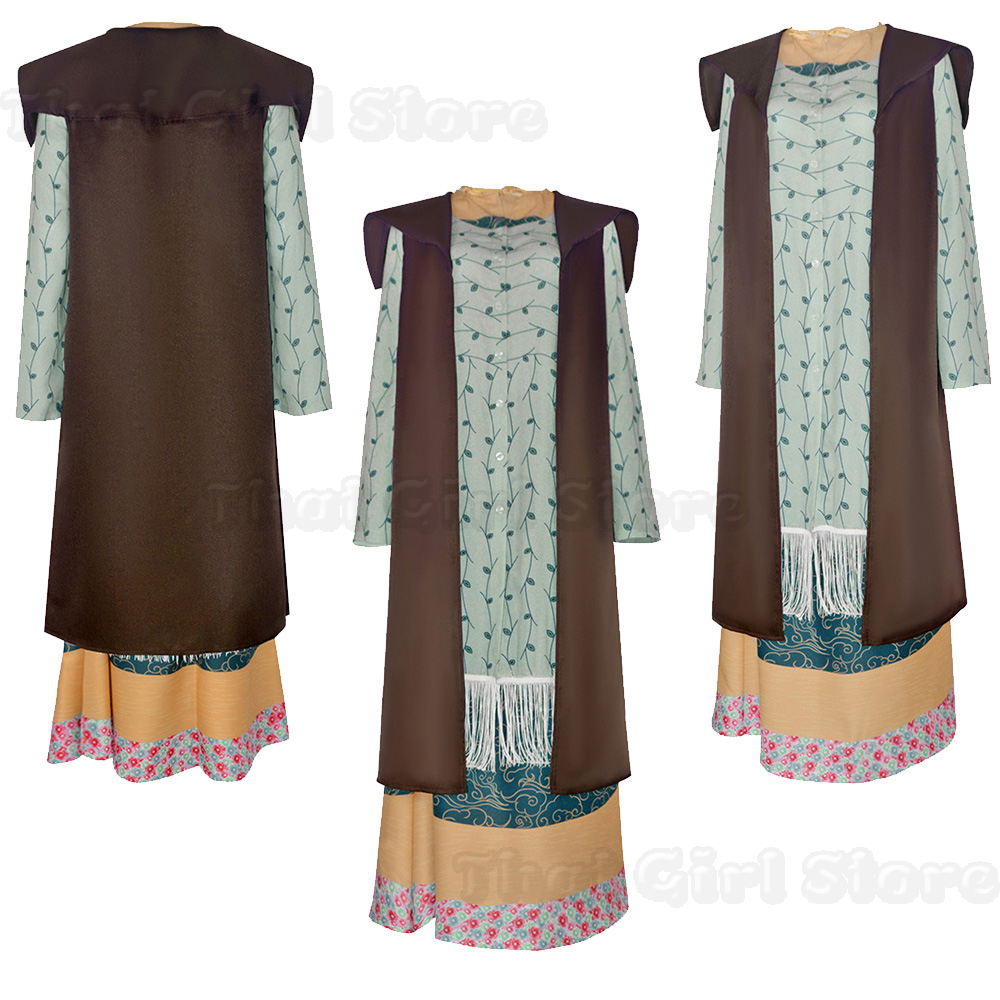 Costume de cosplay Fantasy Sybill Patricia Trelawney, robe de magie de film, jupe de jeu de rôle, tenues pour femmes, vêtements de fête d'Halloween Fantasia