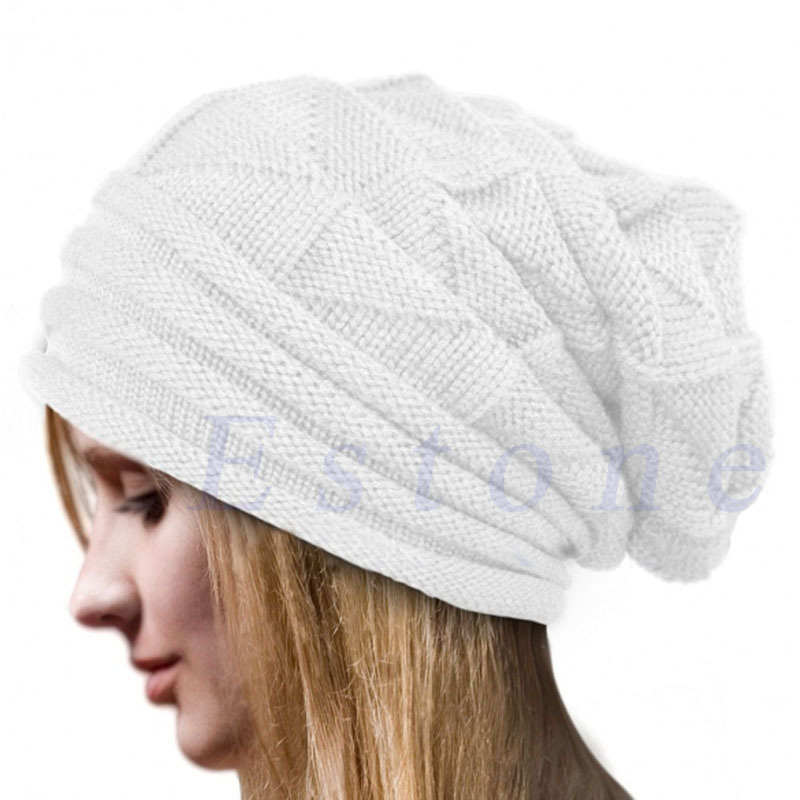Chapeau tricoté d'hiver pour femmes, Baggy, Slouchy, Bonnet chaud d'extérieur, Bonnet de ski de neige, casquettes chaudes en laine