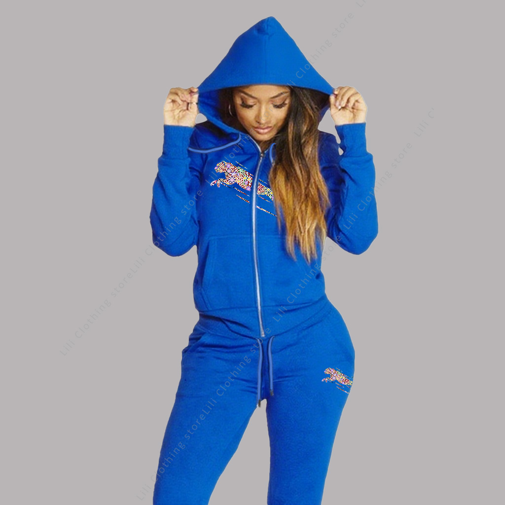 Survêtement femme sweat à capuche esthétique sweats pantalons de survêtement 2 pièces ensemble cardigan à fermeture éclair haute qualité vêtements de sport femme pantalons ensembles