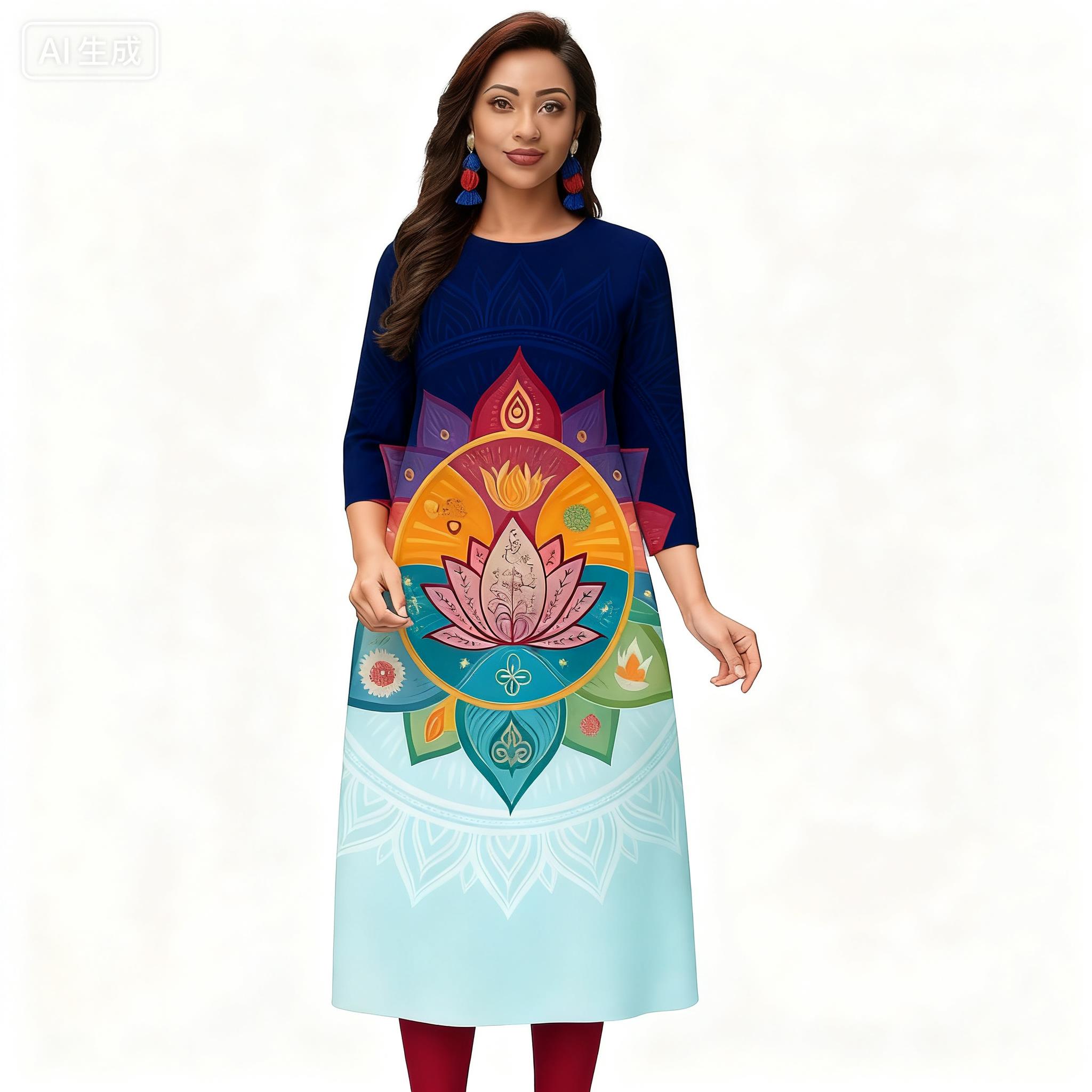 Musulman Kurtta femmes tenue de mode décontractée Tube droit turc Abaya Vetement Femme fleurs style National caftan robe marocaine