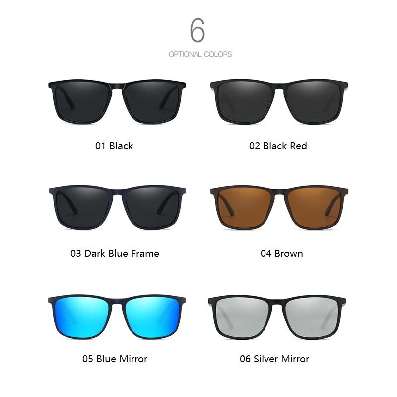 Lunettes de soleil carrées vintage de luxe pour hommes et femmes, mode, voyage, conduite, pêche