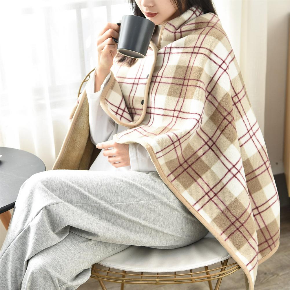 Châle-portable doux et chaud, plaid double couche, écharpe multifonction pour femme, couverture d'hiver à motif tartan