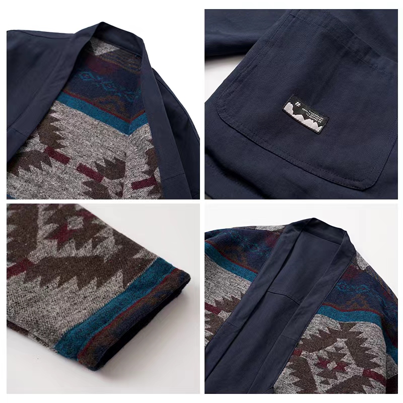 Veste Cargo Vintage pour Homme, Manteau de Printemps et d'Automne, Streetwear Japonais, Kimono, Cardigan, à l'Intérieur et à l'Extérieur