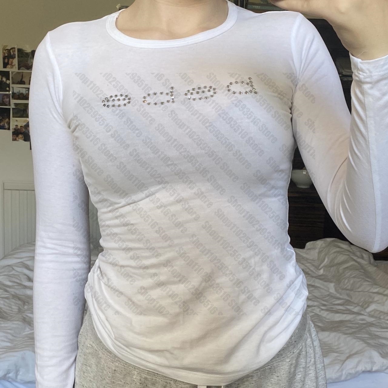 Femme vêtements pour femmes Y2k T-shirt Anime fille Goth Harajuku printemps 2025 femme femme vêtements femmes recadrée années 2000 hauts Kawaii