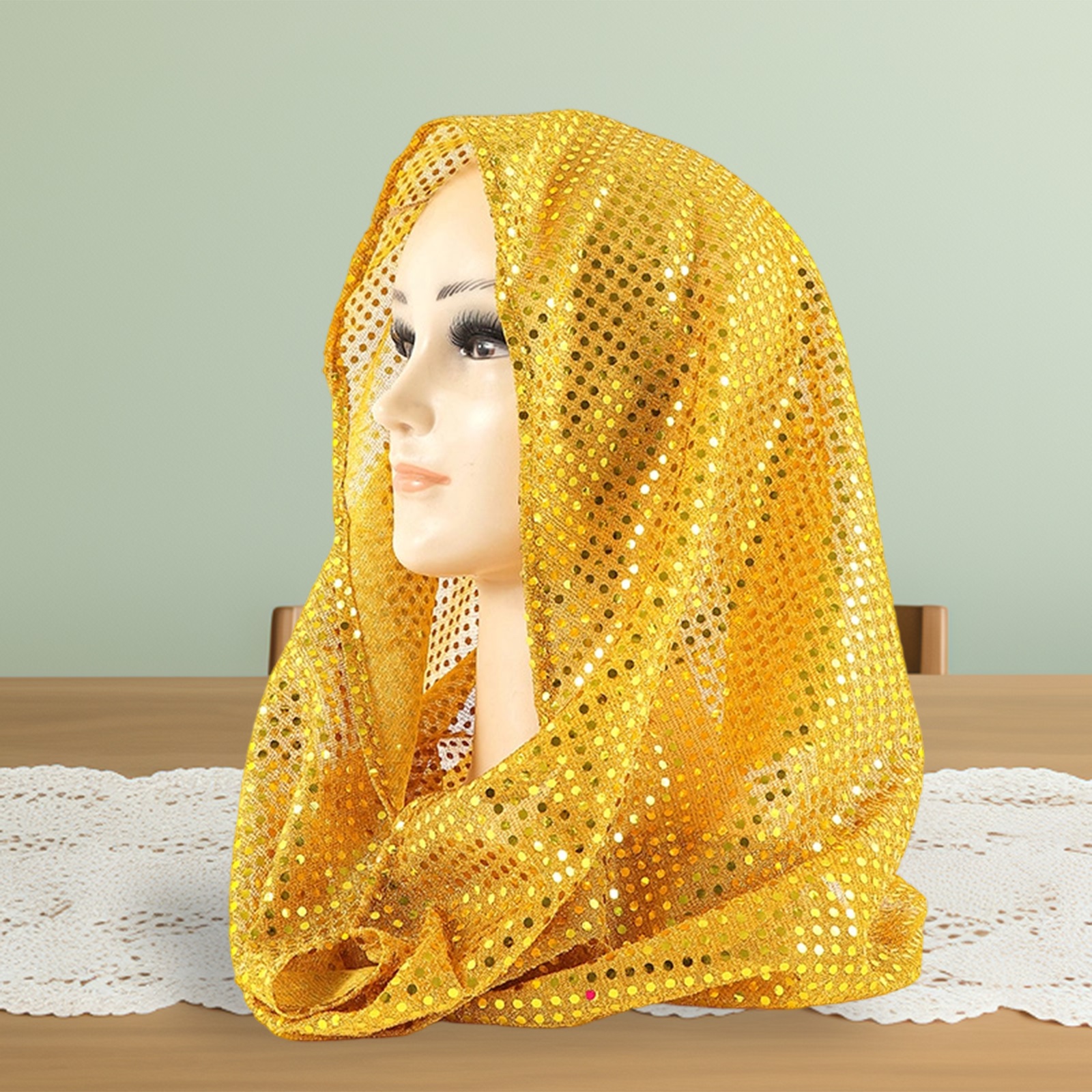 Foulard à capuche à paillettes pour femmes, bandeau, Skullies à la mode pour fête, usage quotidien