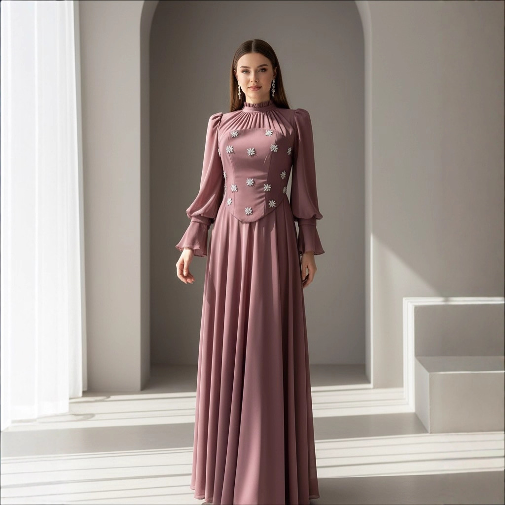 Ensemble de Robe de l'Aïd pour Femme, Robes Bustier, Ensembles 2 Pièces, Abaya de Fête Musulmane, Jalabiya, Ramadan, Diamants, Dubaï, Kaftan, Islam, Vestidos