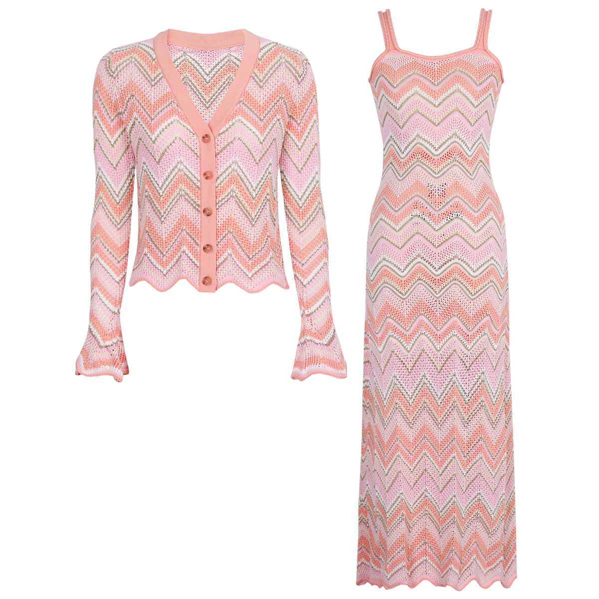 KWTX 2025 ensemble femme mode col rond manches longues hauts courts Slip rayure taille robe tricotée pantalon ample soirée automne nouveau