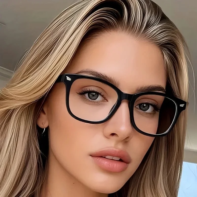 1/2/3 paires de lunettes simples et élégantes pour femmes - Verres transparents - Utilisation quotidienne, assorties aux vêtements