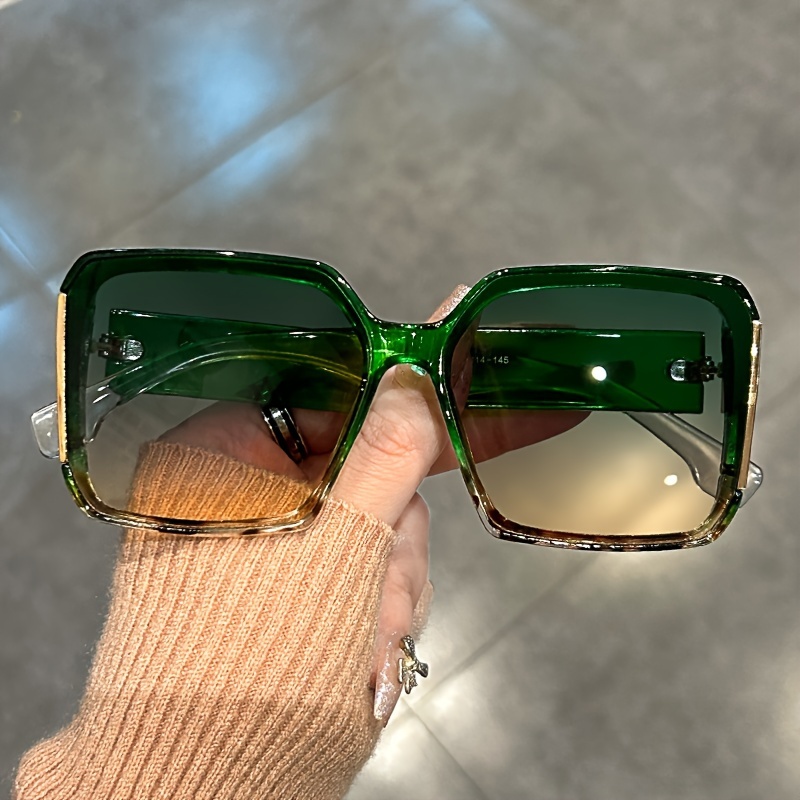 Lunettes de soleil carrées Extra larges pour hommes et femmes, lunettes de couleur dégradée de marque, fête d'été