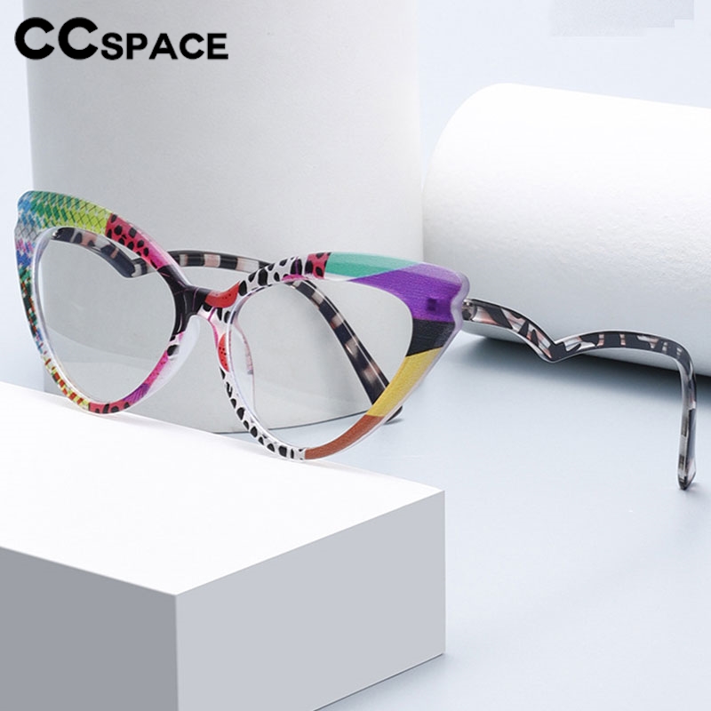 Lunettes œil de chat colorées pour femmes, mode arc-en-ciel classique, Anti-lumière bleue, verres transparents, monture optique